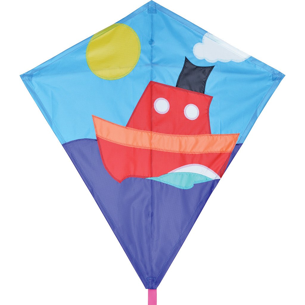 30 in. Diamond Kite - Tugboat