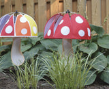 Mushroom Spinner - Red Polka