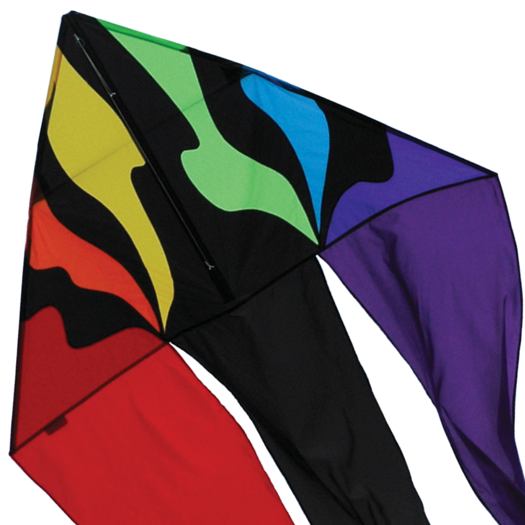 56 in. Flo-tail Delta Kite - Rainbow