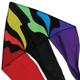 56 in. Flo-tail Delta Kite - Rainbow