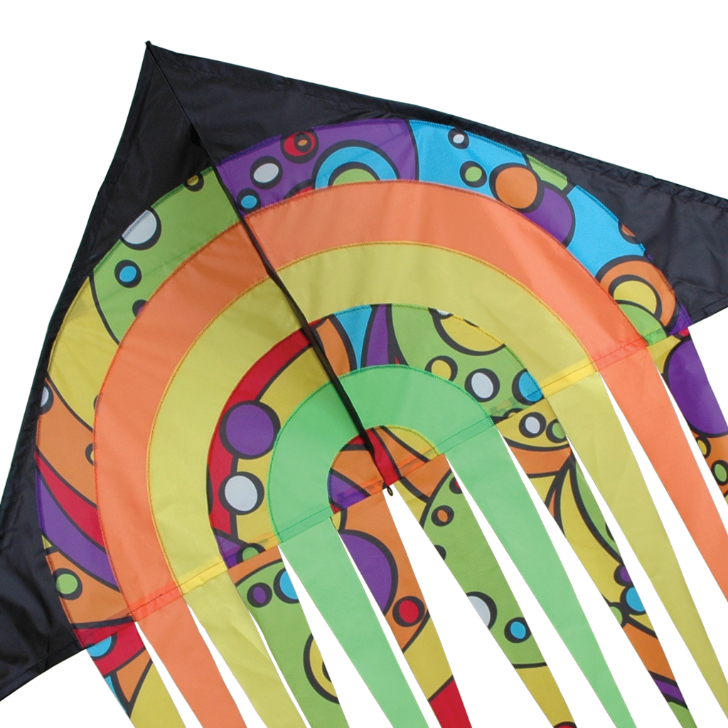 56 in. Stream Delta Kite - Rainbow Orbit