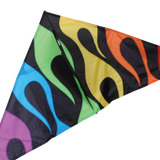56 in. Delta Kite - Rainbow Flames