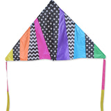 X-Delta Kite - Black Pattern Rainbow