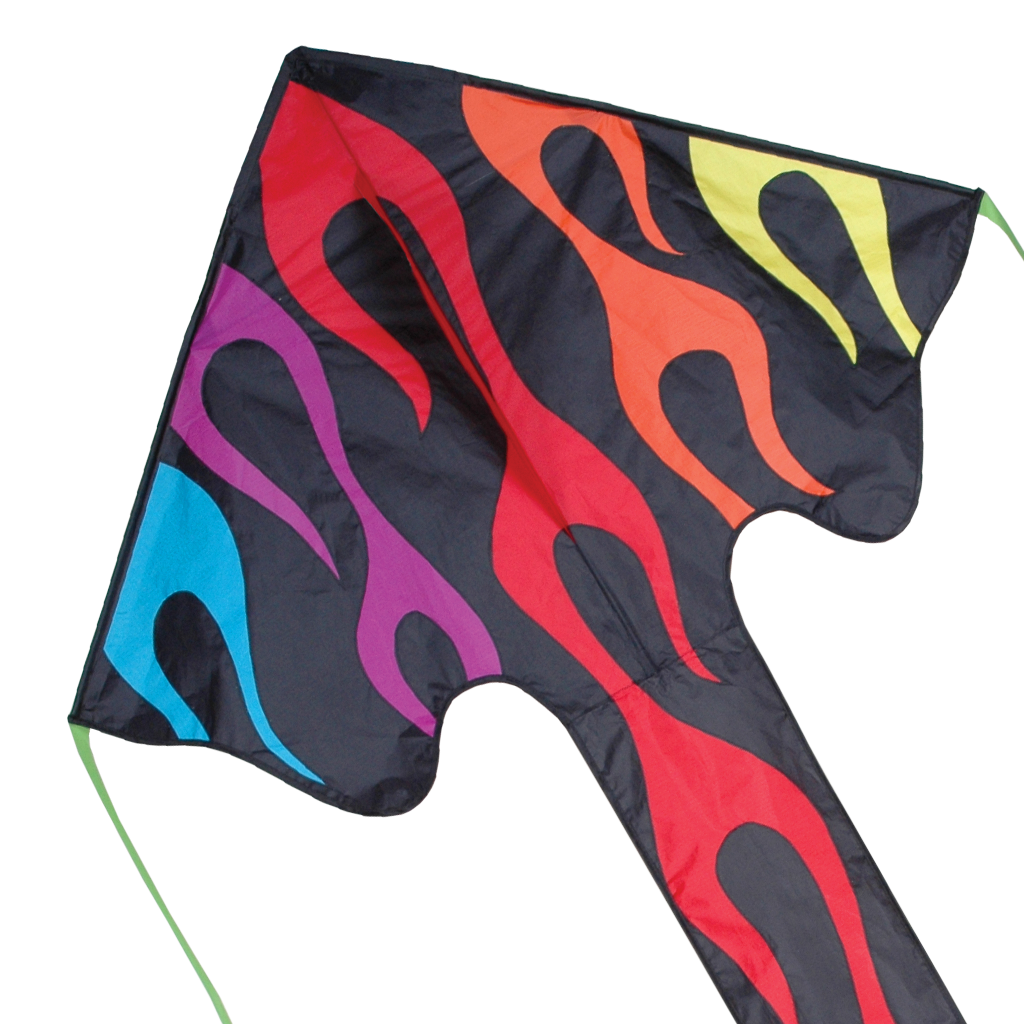 Large Easy Flyer Kite - Rainbow Flames