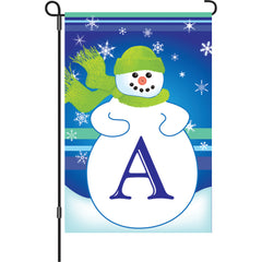 Winter Monogrammed Flags