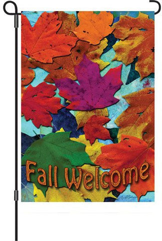 12 in. Autumn Garden Flag - Fall Welcome