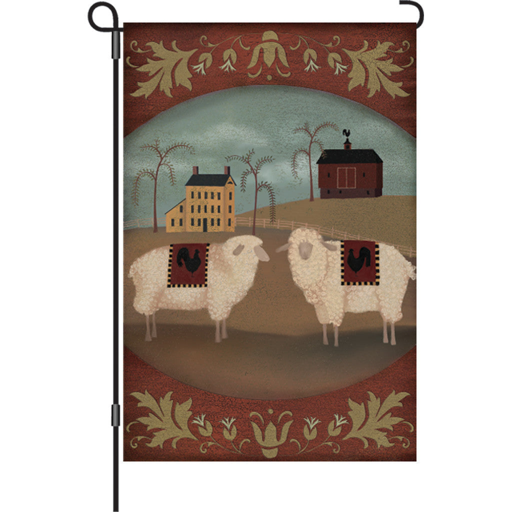 12 in. Country Farm Garden Flag - Country Homestead