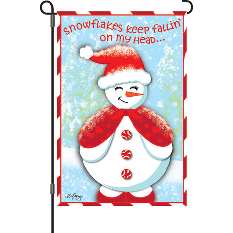 12 in. Winter Garden Flag - Snow Cutie
