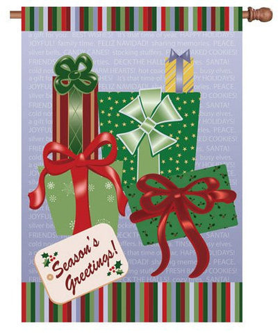 28 in. Christmas House Flag - Season's Greetings
