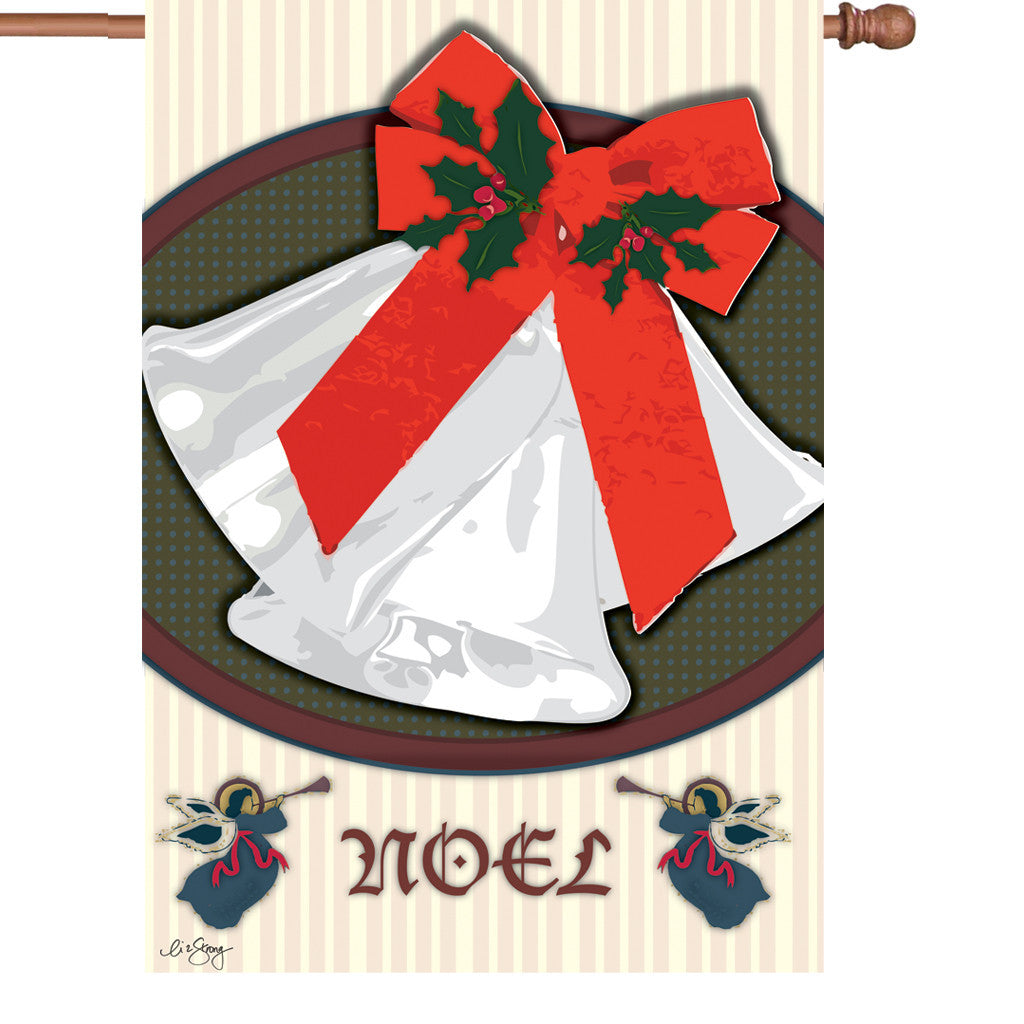 28 in. Christmas House Flag - Christmas Bells