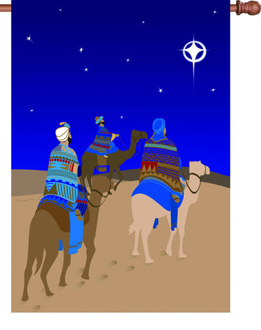 28 in. Christmas House Flag - Three Wisemen