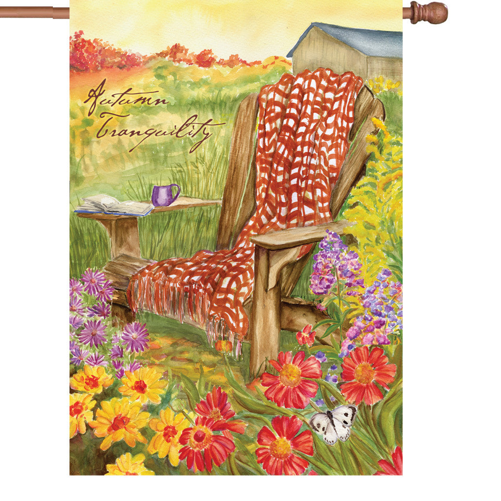 28 in. Fall House Flag - Autumn Tranquility