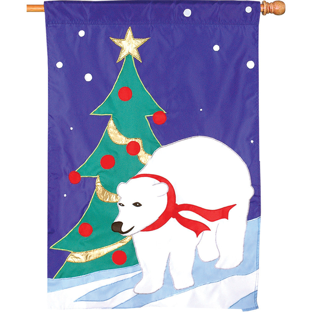 28 in. Christmas House Flag - Winter Stroll