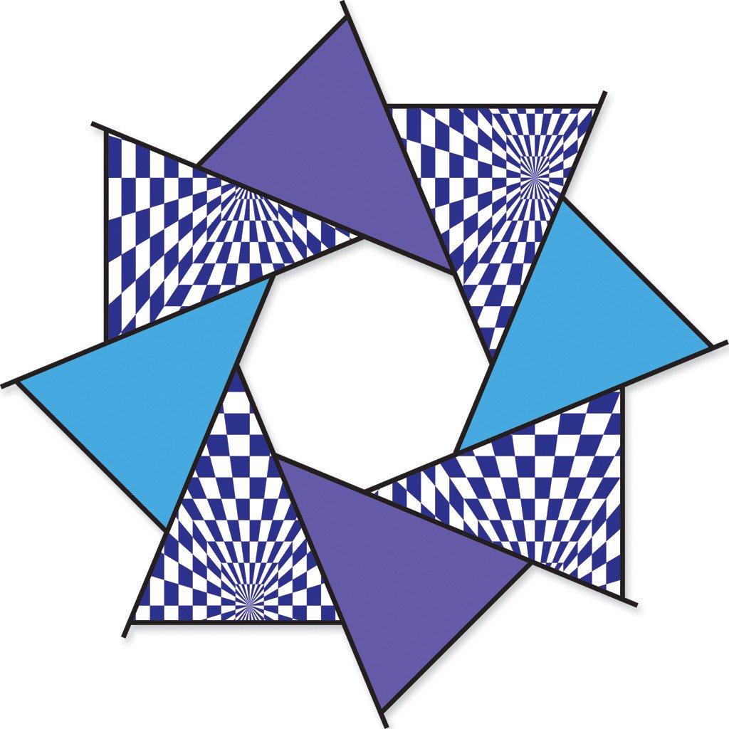 20 in. F-Stop Spinner for Kites and Line - Cool Op-Art