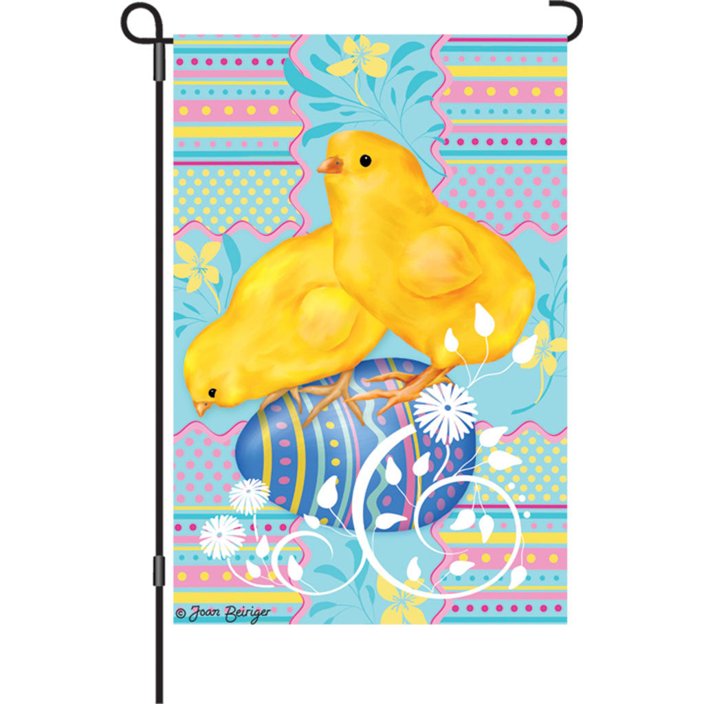 12 in. Easter Garden Flag - Easter Chicks