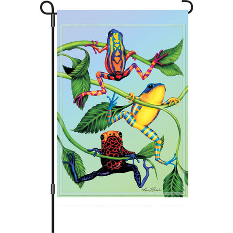 12 in. Tree Frog Garden Flag - Hanging Tree Frogs