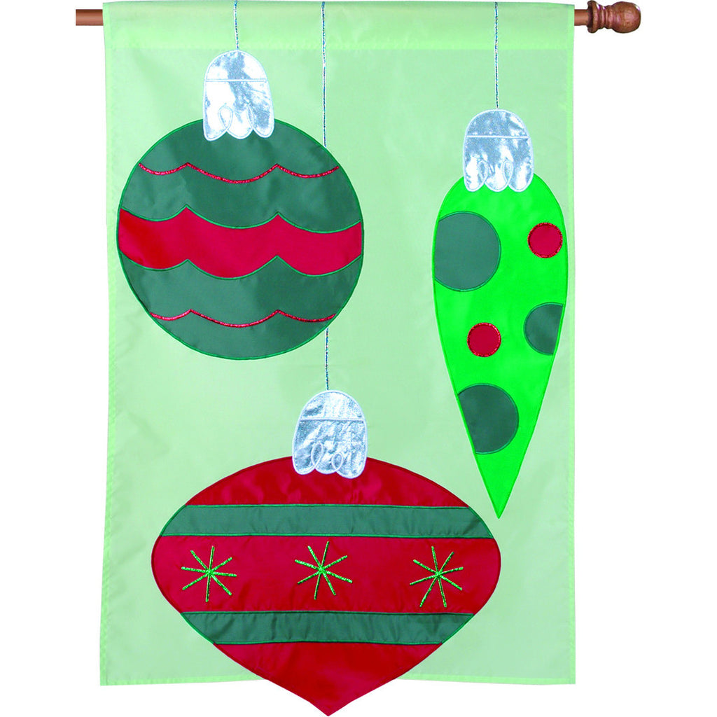 28 in. Christmas House Flag - Sparkly Decor