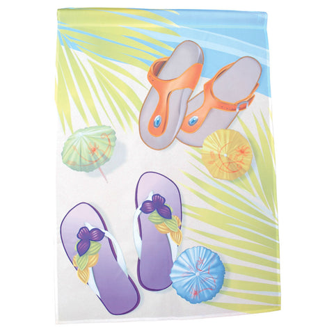 28 in. Beach Sandals House Flag - Summer Living