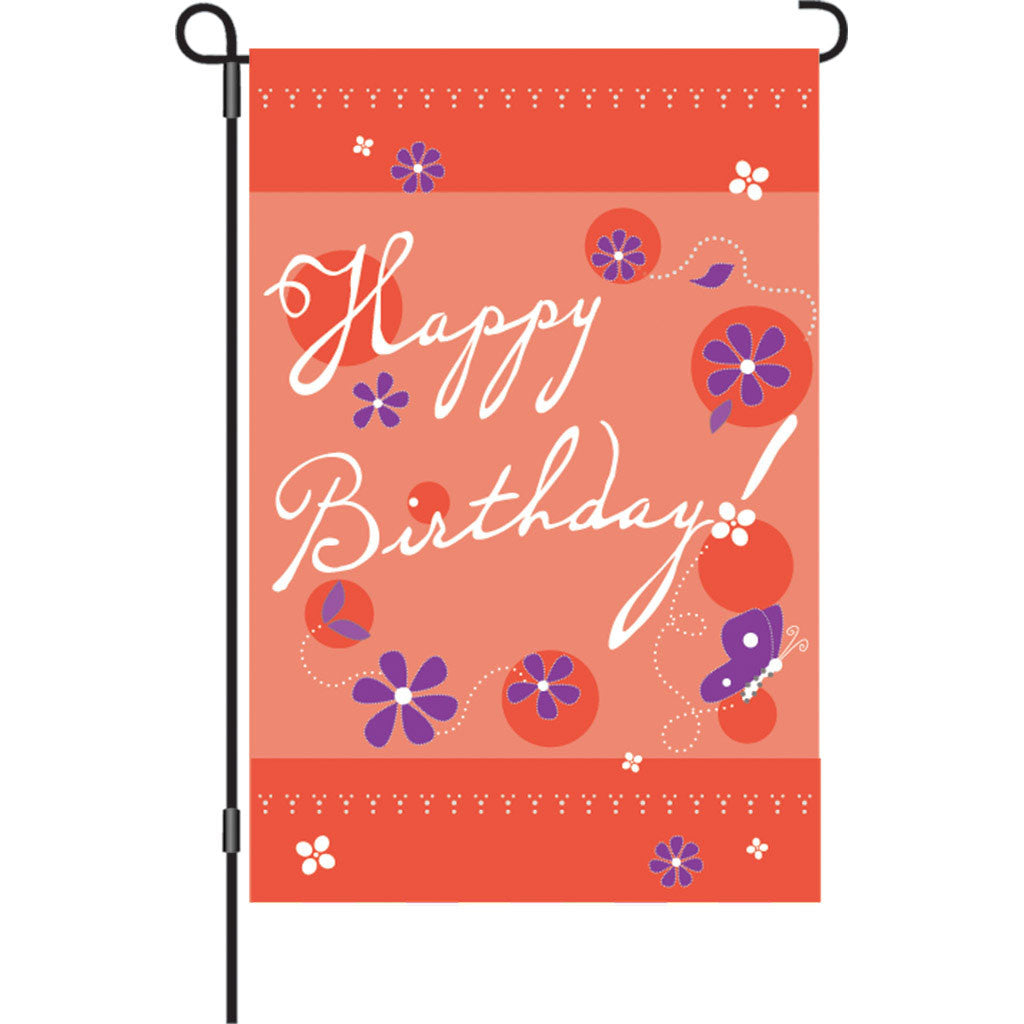 12 in. Happy Birthday Garden Flag - Birthday Blast