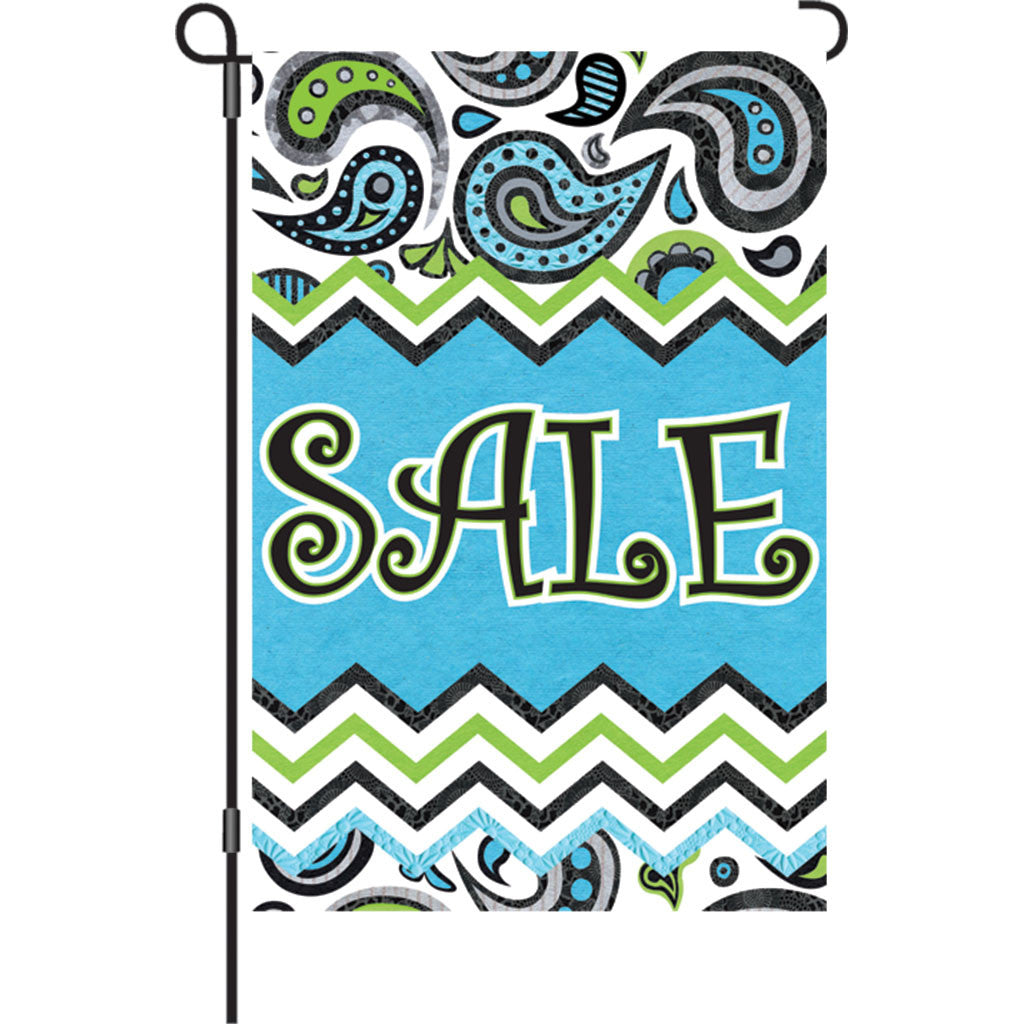 12 in. SALE Garden Flag - Paisley Design