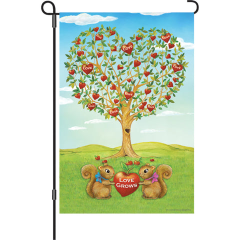 12 in. Valentine's Day Garden Flag - Love Grows