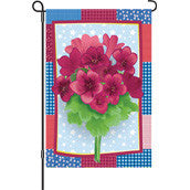 12 in. Flower Garden Flag - Country Geraniums